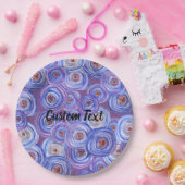 Paarse cirkels aangepaste tekst papier Borden Papieren Bordje (Feest)