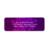 Paarse cirkels Abstracte achtergrond Etiket (Voorkant)
