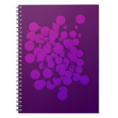 Paarse cirkels Abstracte achtergrond Notitieboek (Voorkant)