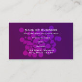 Paarse cirkels Abstracte achtergrond Visitekaartje (Achterkant)