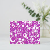 Paarse cirkels briefkaart (Staand voorkant)