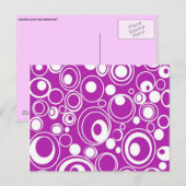 Paarse cirkels briefkaart (Voorkant / Achterkant)