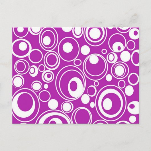 Paarse cirkels briefkaart (Voorkant)