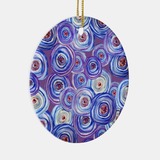 Paarse cirkels decoratief Ornament (Rechts)