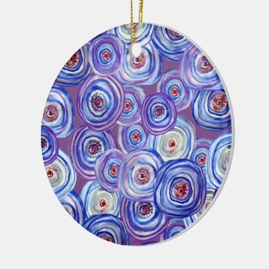 Paarse cirkels decoratief Ornament (Links)