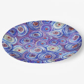 Paarse Cirkels Douanepapier Borden, Paarse partij Papieren Bordje (Gekanteld)