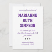 Paarse cirkels Foto Afstuderen Kaart (Achterkant)