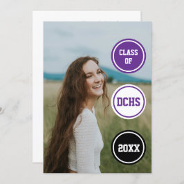 Paarse cirkels Foto Afstuderen Kaart