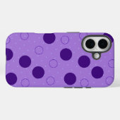 Paarse cirkels met patroon Case-Mate iPhone case (Achterkant (horizontaal))