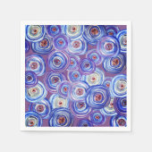 Paarse cirkels Patroon Papieren servetten (Voorkant)