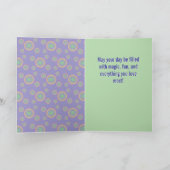 Paarse cirkels, Verjaardag Kaart (Binnen)