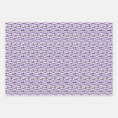 Paarse "Class of" Dog Label en Stippen patroon Inpakpapier Vel (Voorkant 3)