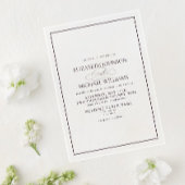 Paarse Classic Script Wedding Acryl Uitnodigingen