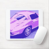 Paarse Classic Split Window Corvette Muismat (Met muis)