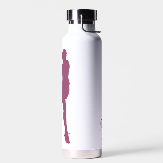 Paarse Classy Vrouw Tennisser Gepersonaliseerd Waterfles (Links)