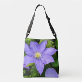Paarse Clematis Bloem Crossbody Tas (Achterkant)