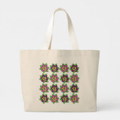 Paarse Clematis Bloem Grote Tote Bag (Achterkant)
