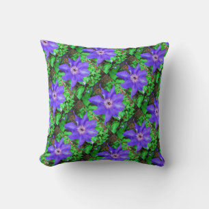 Paarse Clematis Bloem Kussen