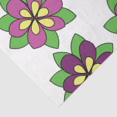 Paarse Clematis Bloem Tissuepapier (Detail)