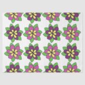 Paarse Clematis Bloem Tissuepapier (Voorkant)