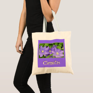 PAARSE CLEMATIS/BLOEMEN TOTE BAG