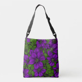 Paarse Clematis Crossbody Tas (Achterkant)