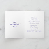 Paarse Clematis Dochter Moederdag Bloemen Kaart (Binnen)