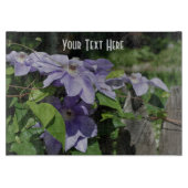 Paarse Clematis drijft op de Natuur van het hek Snijplank (Voorkant)