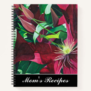 Paarse Clematis Floral Notitieboek