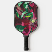 Paarse Clematis Floral Pickle Ball Paddle (Voorkant)