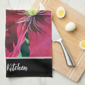 Paarse Clematis Floral Theedoek (Quarter Fold)