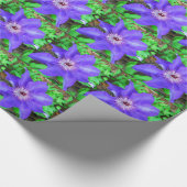 Paarse Clematis Flower Cadeaupapier (Hoek)