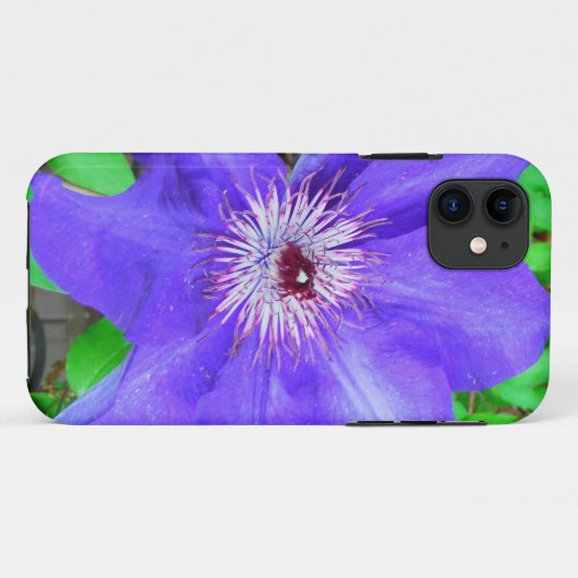 Paarse Clematis Flower Case-Mate iPhone Case (Achterkant (horizontaal))