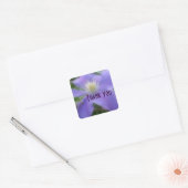 Paarse Clematis Flower Dank u wel Vierkante Sticker (Envelop)