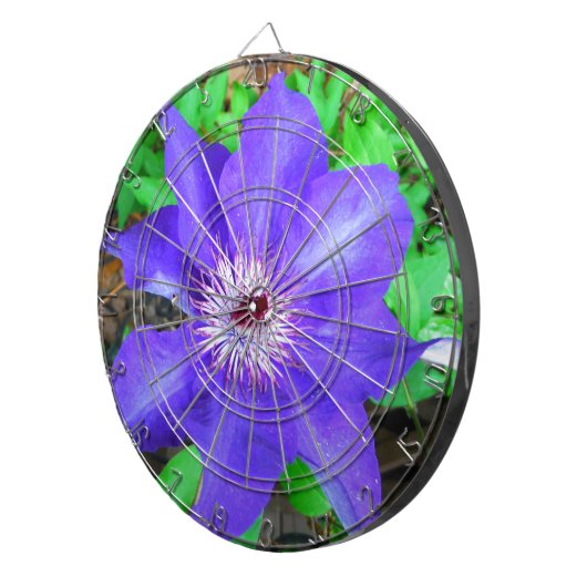 Paarse Clematis Flower Dartbord (Voorkant Rechts)