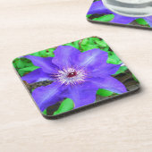 Paarse Clematis Flower Drankjes Onderzetter (Linkerzijde)