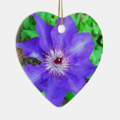 Paarse Clematis Flower Keramisch Ornament (Rechts)