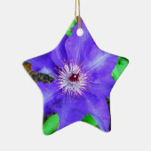 Paarse Clematis Flower Keramisch Ornament (Rechts)