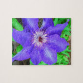 Paarse Clematis Flower Legpuzzel (Horizontaal)