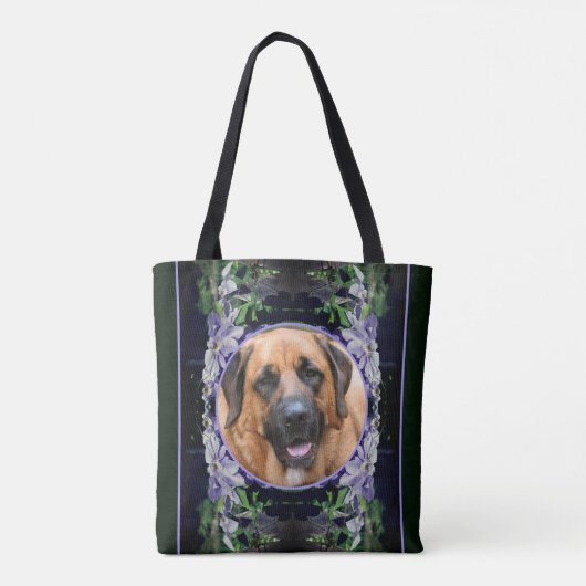 Paarse Clematis Flower Lijst Creëer Uw eigen foto Tote Bag (Achterkant)
