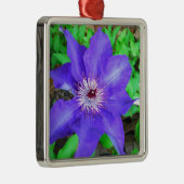 Paarse Clematis Flower Metalen Ornament (Rechts)
