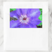 Paarse Clematis Flower Rechthoekige Sticker (Tas)
