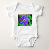 Paarse Clematis Flower Romper (Voorkant)