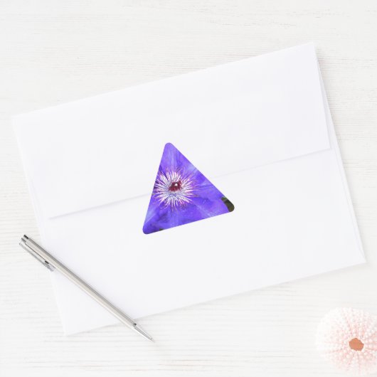 Paarse Clematis Flower Sticker (Envelop)