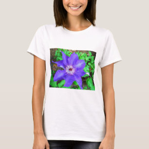 Paarse Clematis Flower T-shirt