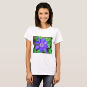 Paarse Clematis Flower T-shirt (Voorkant volledig)