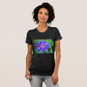 Paarse Clematis Flower T-shirt (Voorkant volledig)