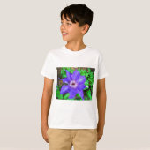 Paarse Clematis Flower T-shirt (Voorkant volledig)