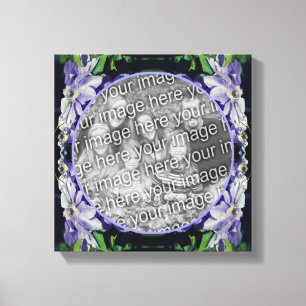 Paarse Clematis Frame Maak Je Eigen Foto Canvas Afdruk