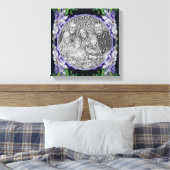 Paarse Clematis Frame Maak Je Eigen Foto Canvas Afdruk (Insitu (Slaapkamer))